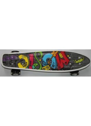 Пеніборд penny board 22" sc20406 56*15 см music колеса pu світло