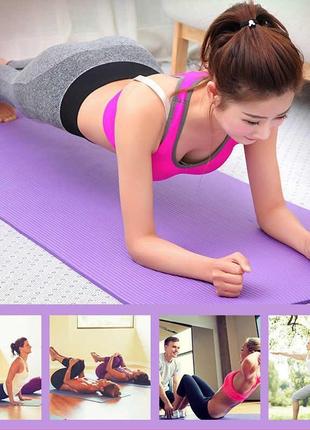 Килимок для йоги та фітнесу power system ps-4014 fitness-yoga mat purple5 фото