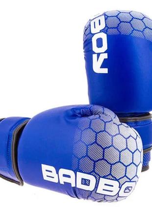 Боксерские перчатки badboy "жираф", dx,12oz синий2 фото