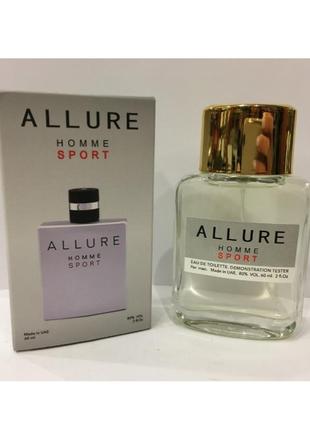 Міні-тестер duty free 60 ml chanel allure homme sport, шанель аллюр хом спорт