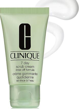 Скраб для обличчя clinique 7 day scrub cream rinse-off formula, 30 мл