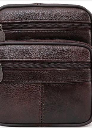 Чоловіча сумка з натуральної шкіри c-771 (21х17x8cм)