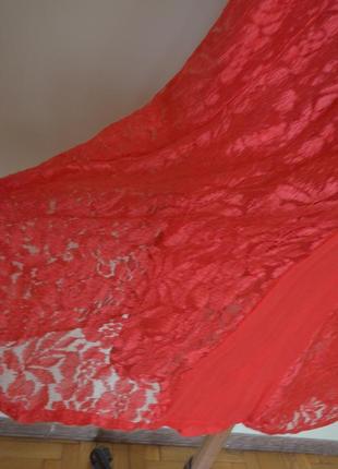 Шикарная фирменная блуза из гипюра свободного фасона,красного цвета,индия5 фото