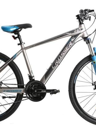 Велосипед найнер crosser solo 29" (рама 19, 21s) hidraulic shimano сіро-синій