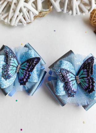 Бантики з методиками резинки метелики банти заколки для волосся5 фото