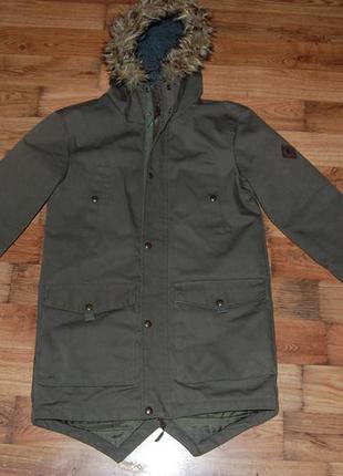 Куртка- парка милитари  цвета soulcal & co, оригинал, на 50 р-р, по бирке xs
