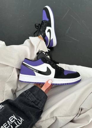 Кроссовки nike air jordan retro 1 low “court purple”