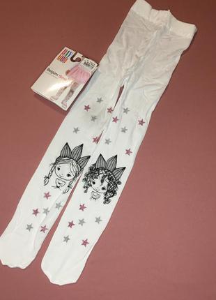 Капронові колготки для дівчинки "срібні принцеси" 50den3 фото