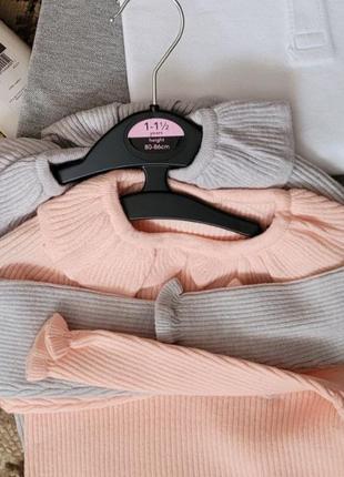 Кофта, свитер в рубчик вязаный для девочки 1-1,5 года (86 см) реглан george3 фото