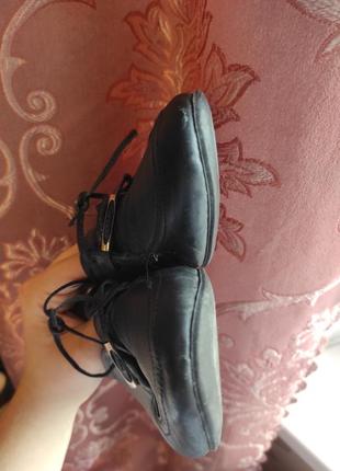 Кожаные ботинки лоферы5 фото