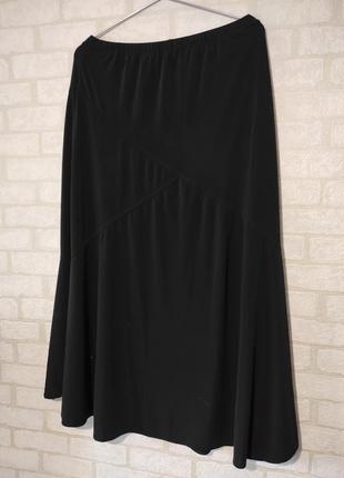 Трикотажная, стрейчевая, длинная юбка, на резинке4 фото