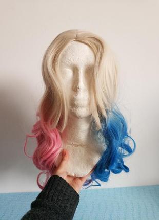 Женский термо парик косплей харли квинн harley quinn fvcent