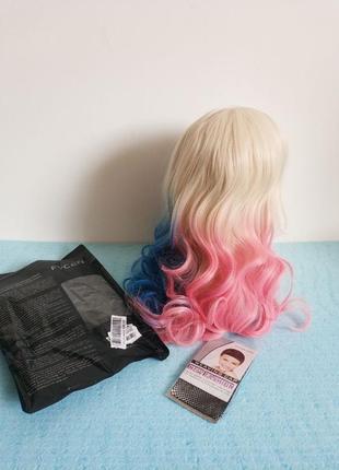 Женский термо парик косплей харли квинн harley quinn fvcent