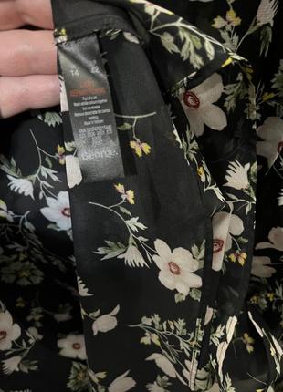 Прозрачное шифоновое платье туника батал в цветы3 фото