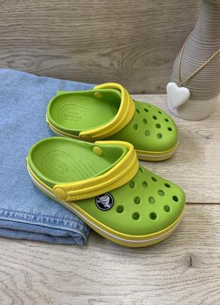 Яркие детские кроксы crocs crocband kids 204537-3q5