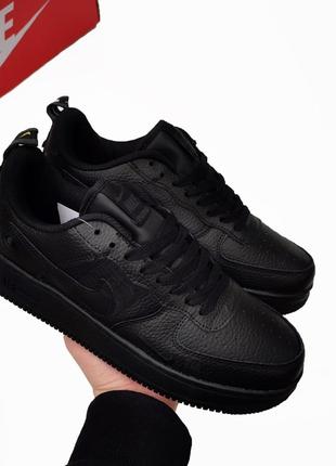 🔥мужские кроссовки черные nike air force 1 '07 lv8 utility black черные🔥