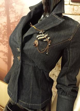 Стильний джинсовий піджак 8-10 р2 фото