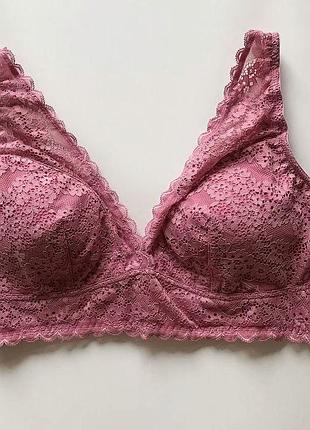 Новий рожевий мереживо ліф-бралет l xl англійської фірми f&f бюстгалтер бра