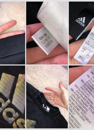 Adidas кофта свитшот оригинал большое логотип флис тёплый утеплённый10 фото