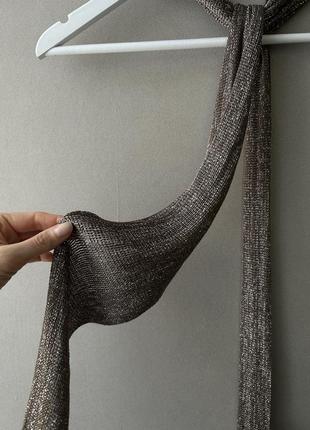 Тонкий шарф із люрексом на шию