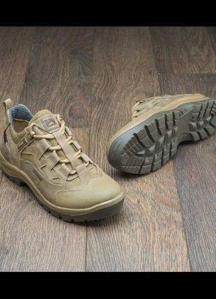 Кроссовки тактические кожаные, військові тактичні шкіряні кросівки койот розміри 34-48, тактичне взуття5 фото