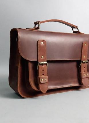 Жіноча шкіряна сумка, стильна шкіряна сумка, сумка з натуральної шкіри1 фото