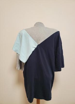 Очень красивая брендовая котоновая футболка блузка или мини платье5 фото