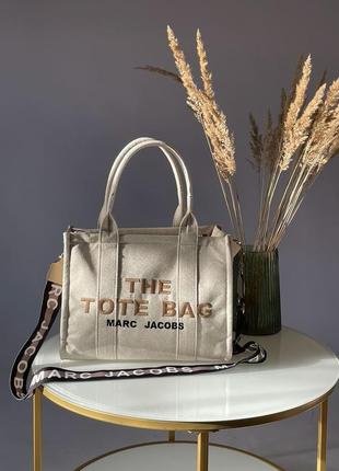 Сумка в стиле marc jacobs the large tote bag beige#hile