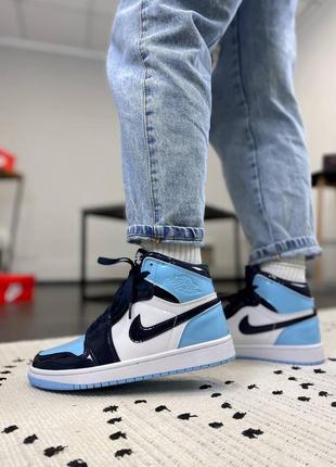 Кросівки nike air jordan 1 retro blue white