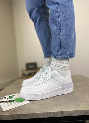 Кроссовки nike air force 1 shadow white grey