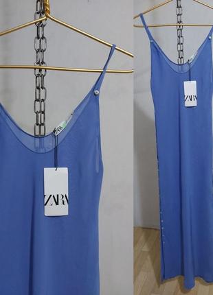 Платье с вискозе с обеих сторон на пуговичках zara4 фото