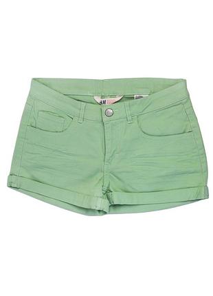 Шорты коттоновые для девочки салатовый 158 h&m