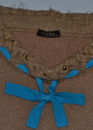 Женский теплый кашемировый короткий свитер/реглан/свитерок бренда gizia (turkey)2 фото