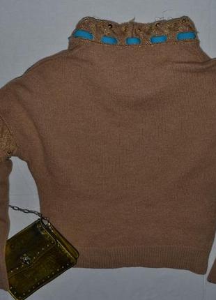 Женский теплый кашемировый короткий свитер/реглан/свитерок бренда gizia (turkey)3 фото