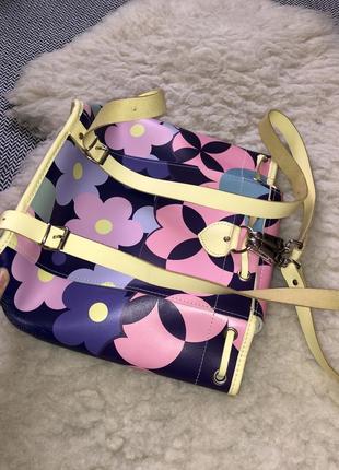 Grafea оригинал рюкзак портфель натуральная кожа кожаный принт цветочный5 фото