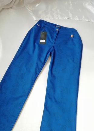 ☘️ штани джинси котон стрейч квітковий принт pixel  брюки джинсы котон стрейч цветочный принт pixel3 фото