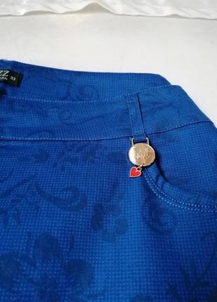 ☘️ штани джинси котон стрейч квітковий принт pixel  брюки джинсы котон стрейч цветочный принт pixel8 фото