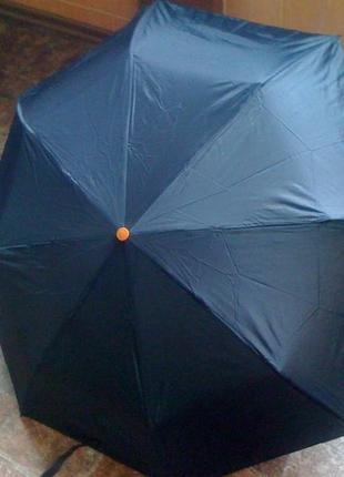 Зонтик мини черный, механика1 фото