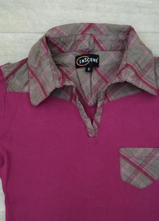 Трикотажная рубашка с воротником и манжетами inscene2 фото