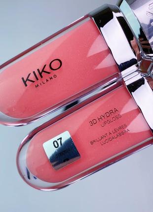 Блиск для губ kiko milano 3d hydra lipgloss 07. блиск для губ 3д кіко мілано відтінок 071 фото