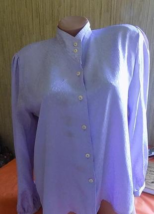 Блуза/рубашка нежно-сиреневая гобелен узор, 52