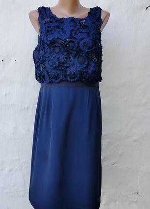 Шикарное нарядное коктельное синие платье monsoon 💎