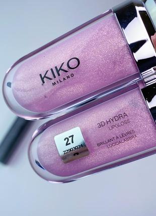 Блиск для губ kiko milano 3d hydra lipgloss 27. блиск для губ 3д кіко мілано відтінок 271 фото