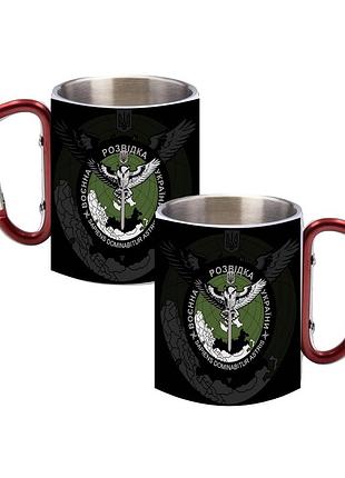 Кружка металева з ручкою карабін військава розвідка україни 300 мл