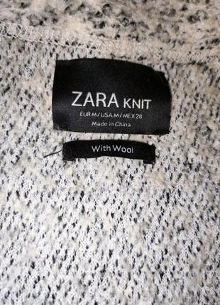 Zara knit пальто с шерстью5 фото