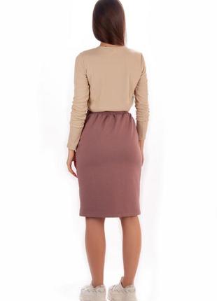 Женская повседневная базовая юбка прямого кроя2 фото
