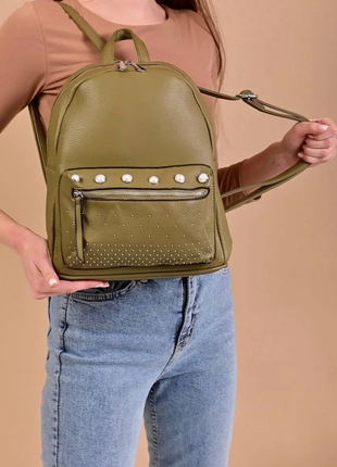 Рюкзак женский зеленый код 7-49