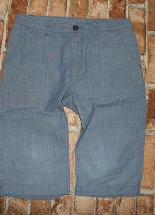 Легкие джинсовые шорты бермуды мальчику 11 - 12 лет h&m
