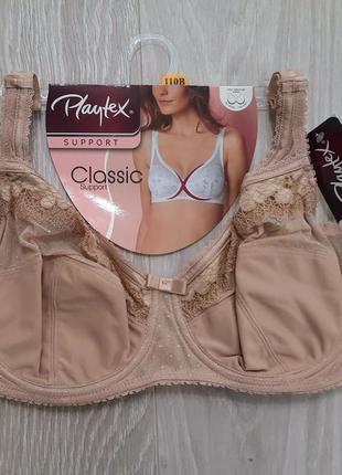 Элегантный телесный бюстгальтер с кружевом playtex2 фото