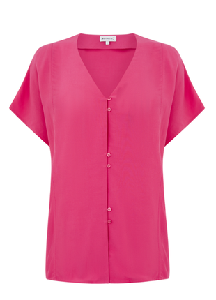 Брендовая розовая блуза warehouse вискоза индия этикетка1 фото